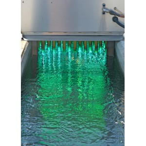  UV light is currently used in some municipal water treatment plants, and could routinely replace chlorine treatment in the future. Image credit: http://uvsuperstore.com/ 