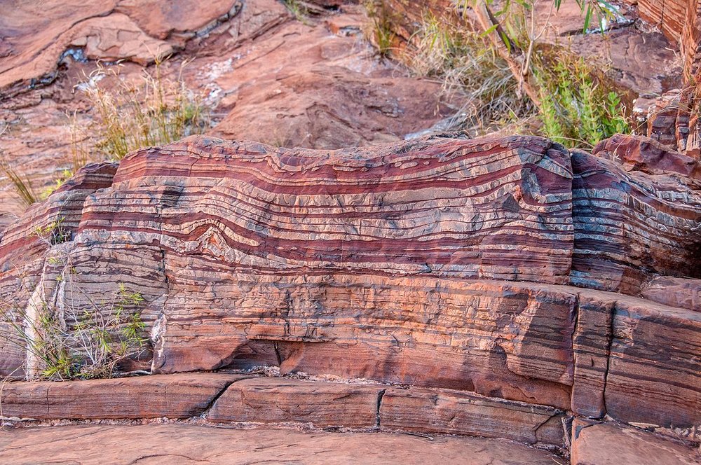  A banded iron formation. Credit: en.wikimedia.org 